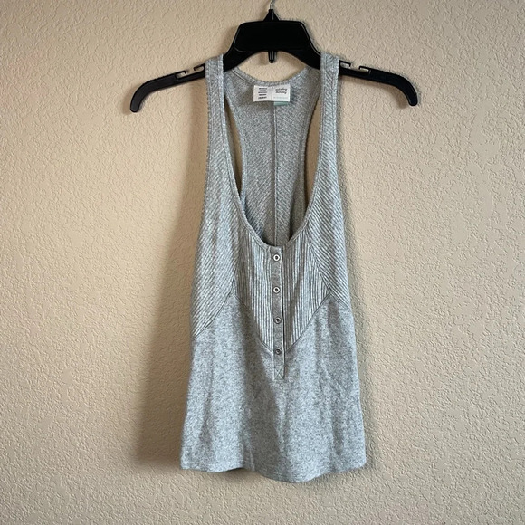 Anthropologie Saturday Sunday Womens Small Soft Ribbed Racerback Tank Top - Picture 1 of 4